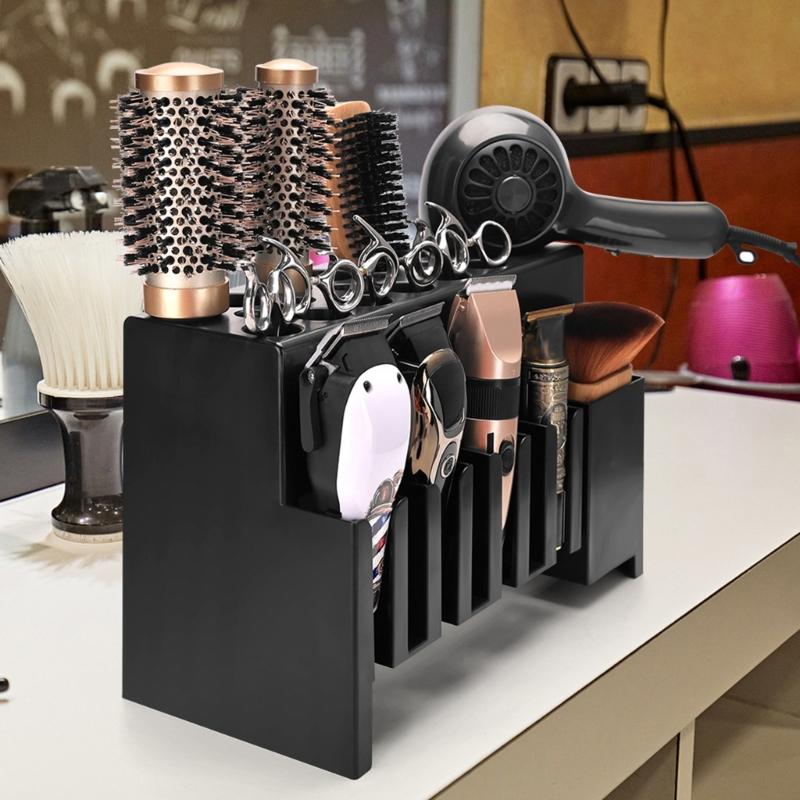 Hair Scissors Storage Rack Hairdresser Tool Holder Anti Slip Design Multi Slot Scissors Box Organizer