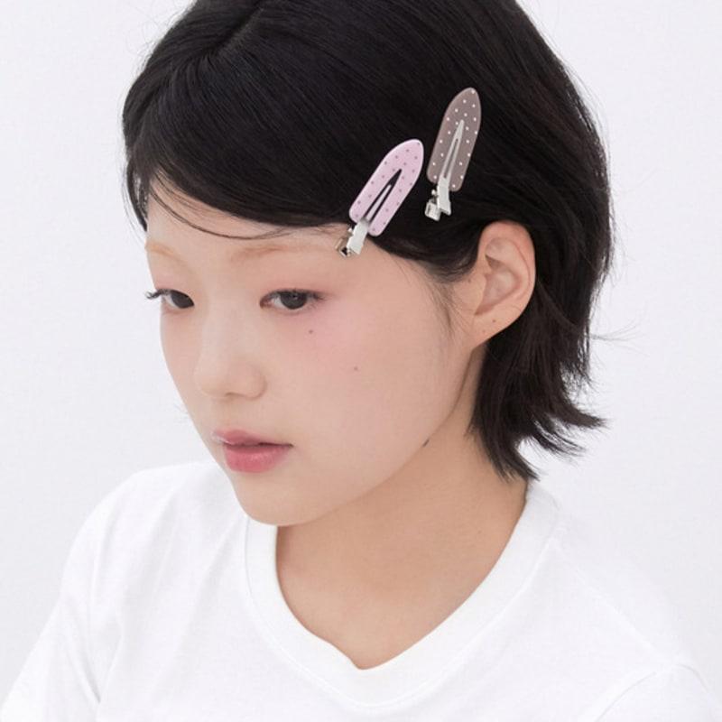 Inner museum Dot Cookie Hair Clip Set