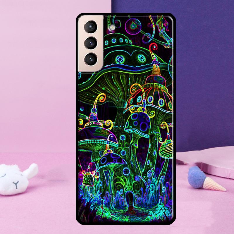 Psychedelic Mushrooms Florals Phone Case For Samsung Galaxy S25 Ultra S24 Ultra S9 S10 S20 S21 S22 Plus S23 S24 FE Cover