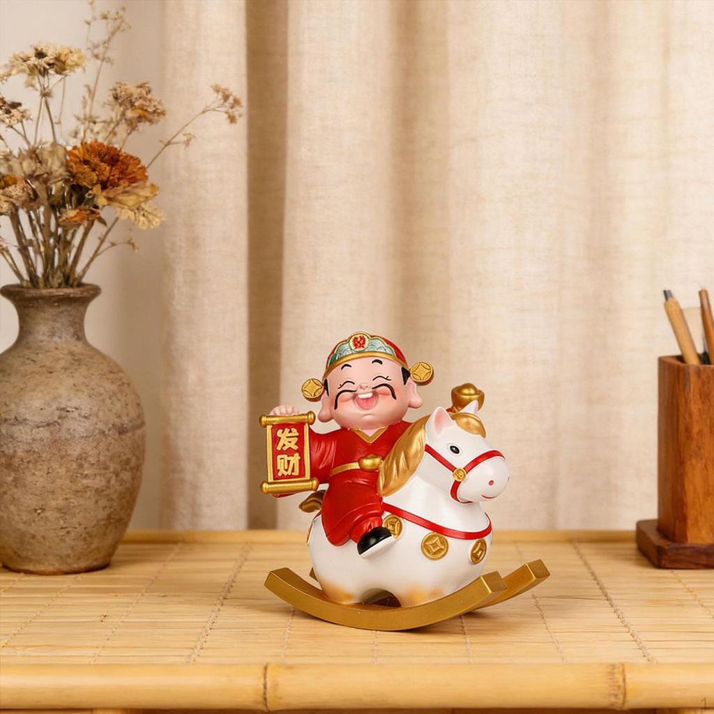 Horse Figurine Desktop Ornament Decoration Craftsmanship Mini Resin Statue Table Sculpture for