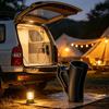 Camping Wash Station Shower Bracket with ABS Plastic Clip-On Cradle for Rear Vehicle Rinse Placement and Storage Use