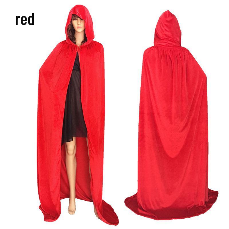 Adult Velour Grim Reaper Floor-Length Cape
