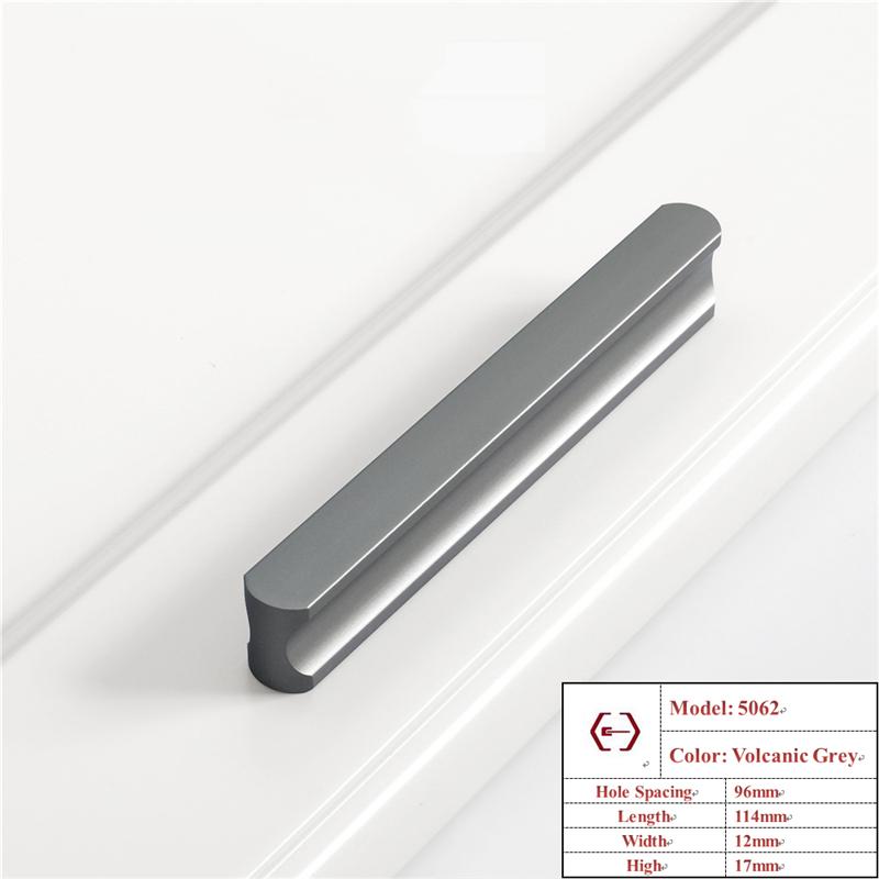 

Hidden Furniture Handle Gold Black Gray Kitchen Cabinet Knob Wardrobe Drawer Pull Kitchen Extended Door Handle Accessories Knobs
