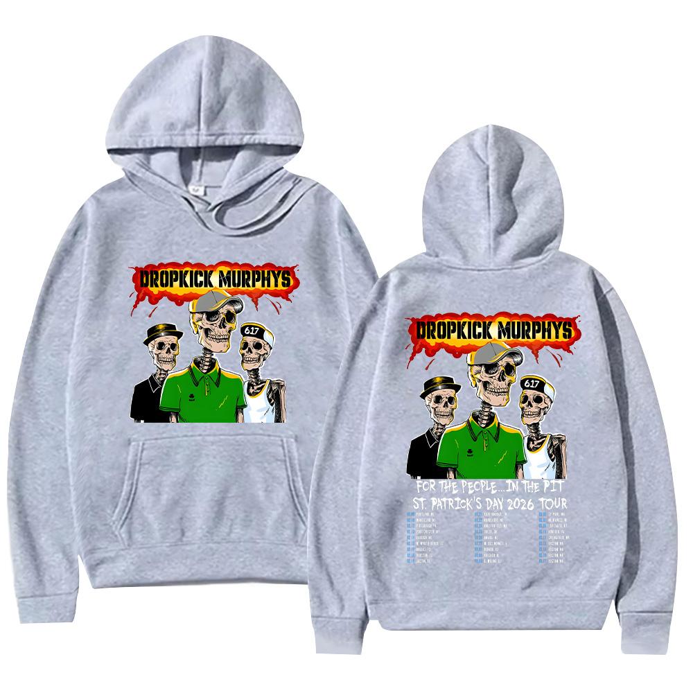 Dropkick Murphys Tour 2026 Hoodies Autumn Winter High Street Sweatshirts Rock Band Merch Clothing Women Men Punk Loose Pullovers XS серый 1660₽