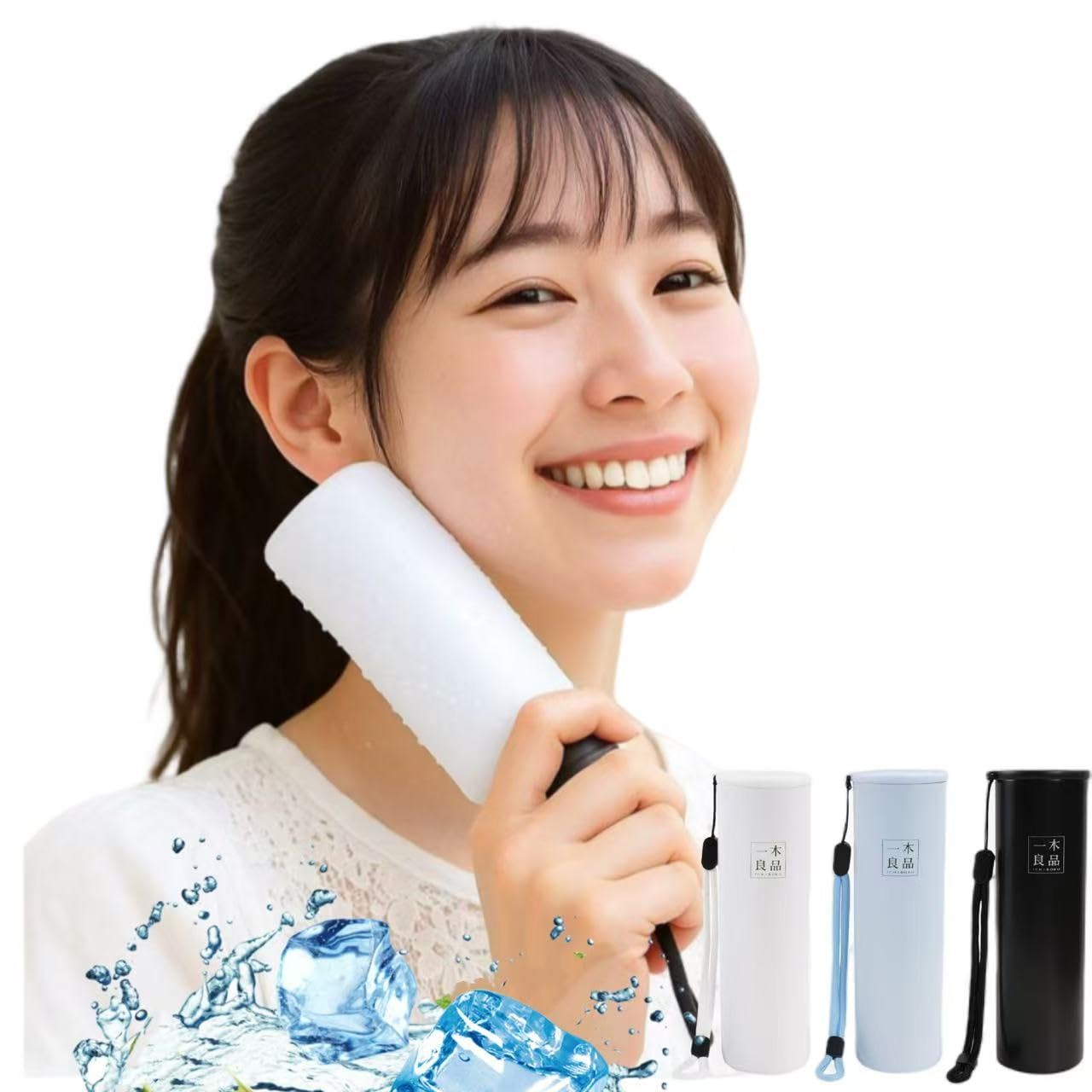 

Пакет со льдом Последнее средство для облегчения жары Бутылка из нержавеющей стали Лед Многоразовый Лед Портативный Лед Холодный Прохладный Вакуум Сохраняет холод примерно 20 часов Пакет со льдом для шеи для детей чёрный