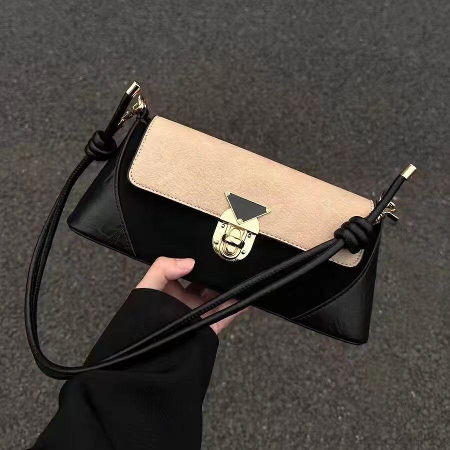 

Коричневая винтажная сумка из искусственной кожи на плечо для женщин, маленькие сумки под мышками, золотые сумки для женщин, корейская мода в стиле ретро