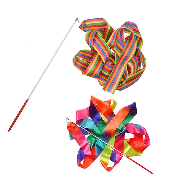 Lenços de Seis Cores Fitas de Ginástica Cognição de Cores Brinquedos de Esportes ao Ar Livre para Crianças Lenços de Dança para Exercício Adereços de Performance TMZ