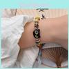 Colorful Cord Black Cat Bracelet Ceramic Beads New Fall Fashion Unisex Jewelry Animal