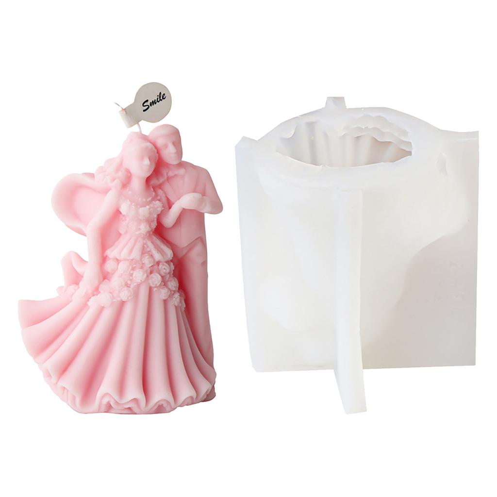 Wedding Ceremony Silicone Candle Mould for Handmade Soap Gypsum Resin Aromatherapy Candle Mould Valentines Day Gift