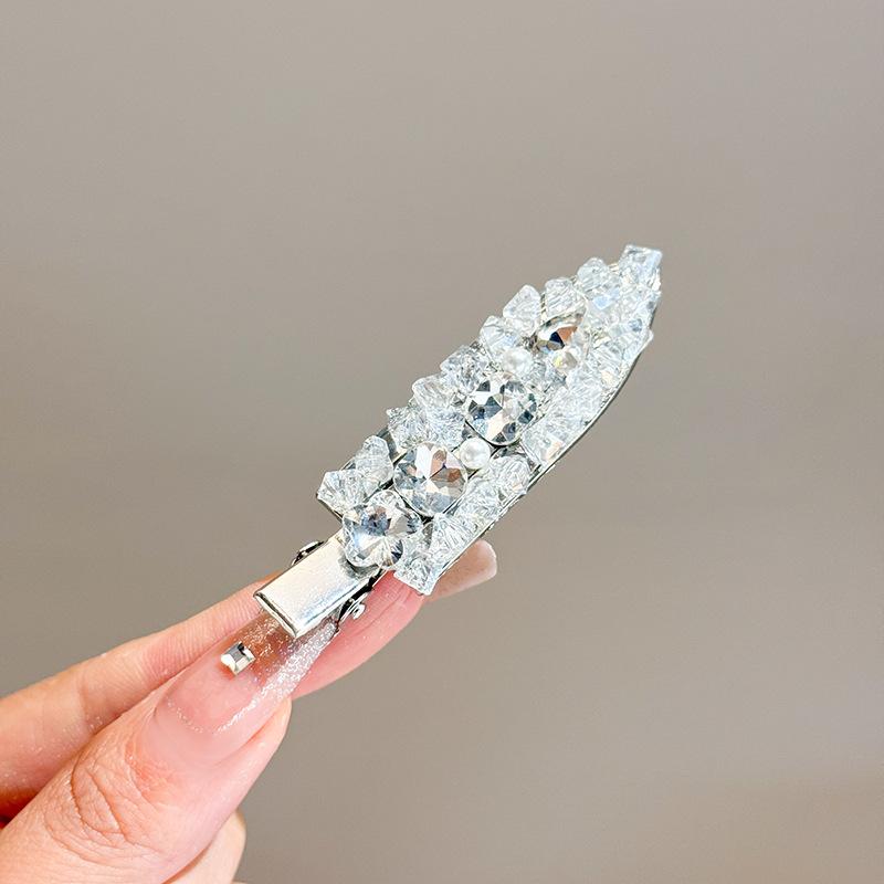 2Pcs Crystal Pearl Sparkling Diamond Hair Clip,Sparkling Exquisite,Date Party,Women's Daily Style Fashion Headwear Hairclip