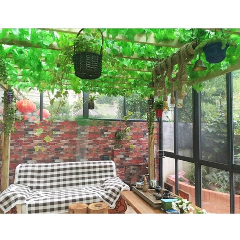Silk Artificial Ivy Rattan Leaf Garland Plant Vine Home Wedding Bathroom Decoration Garden Festival Party Decor