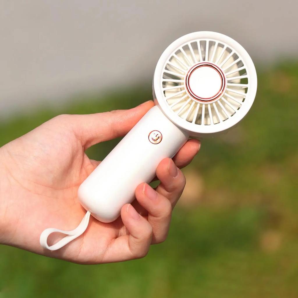 Portable Handheld Fan, USB Rechargeable 3-Speed Mini Personal Fan, for Makeup, Travel, Office & Bedroom