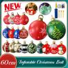 Big Sale 60cm Inflatable Christmas Ball With Light PVC Inflatable Balls Christmas Decorations Santa Claus Giant Balls Xmas Decor
