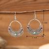 Medieval turquoise water drop earrings women ins design sense national style personality exaggerated earrings tide source