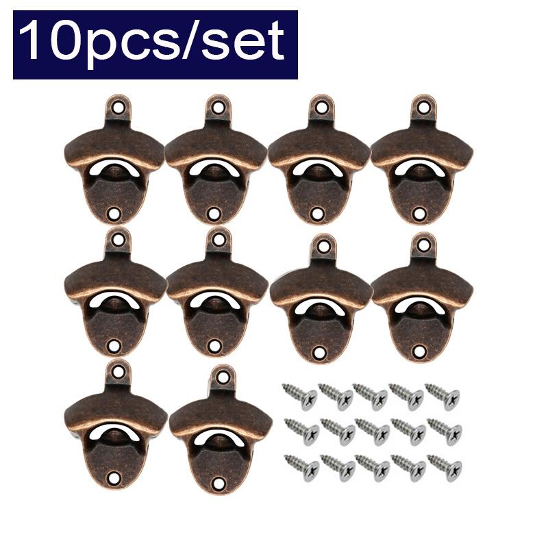 Zinc Alloy Beer Bottle Opener Wall Mounted Vintage Retro Hanging Beer Bottle Opener Corkscrew Kitchen Bar Party Tool Accessories