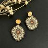 Retro Bohemian Petal-Shaped Wooden Dangle Earrings - European & American Fashion