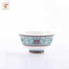 Jingdezhen Famille Rose Royal Garden Ceramic Rice Bowl Set