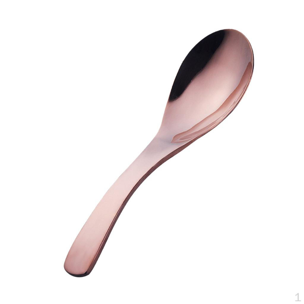 Coffee Spoon Soup Dessert Cutlery Ladle Home Kitchen Rose Gold