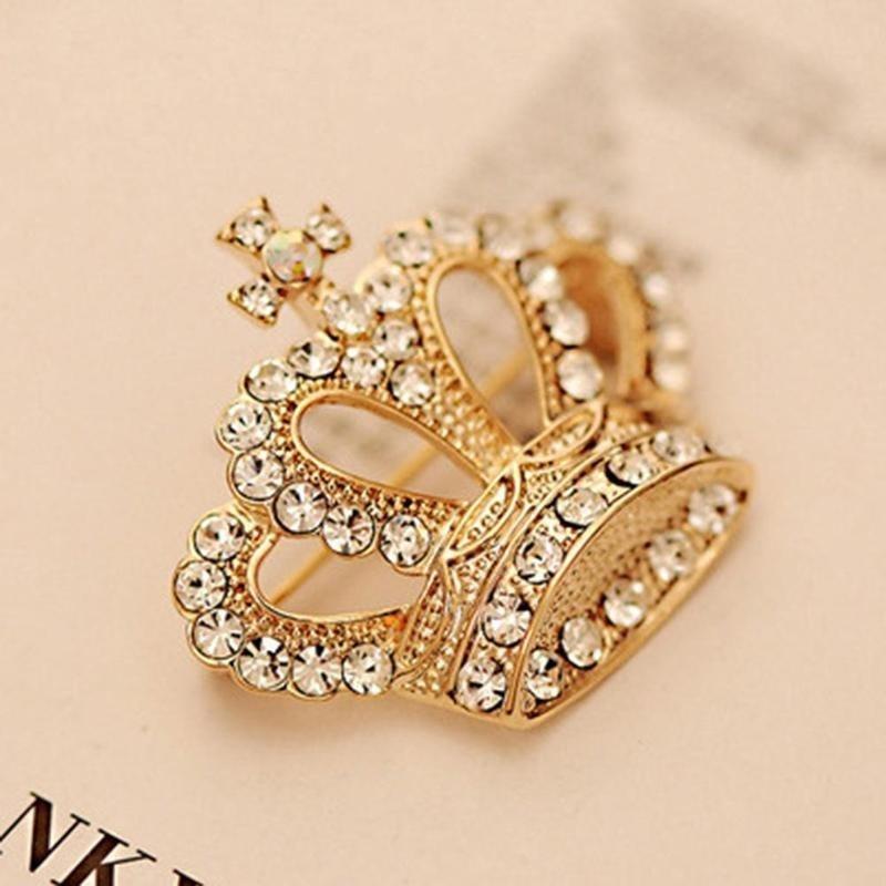 Fashion Elegance Women Crown Shape Princess Brooch Dress Pin