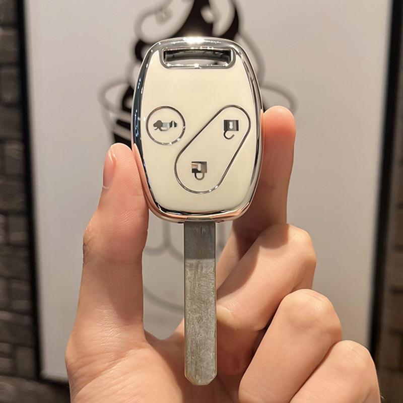 TPU Car Remote Key Case Cover Shell For Honda Accord Civic CRV CR-V Pilot Insight Ridgeline 2 3 Button Protector Holder Fob Bag