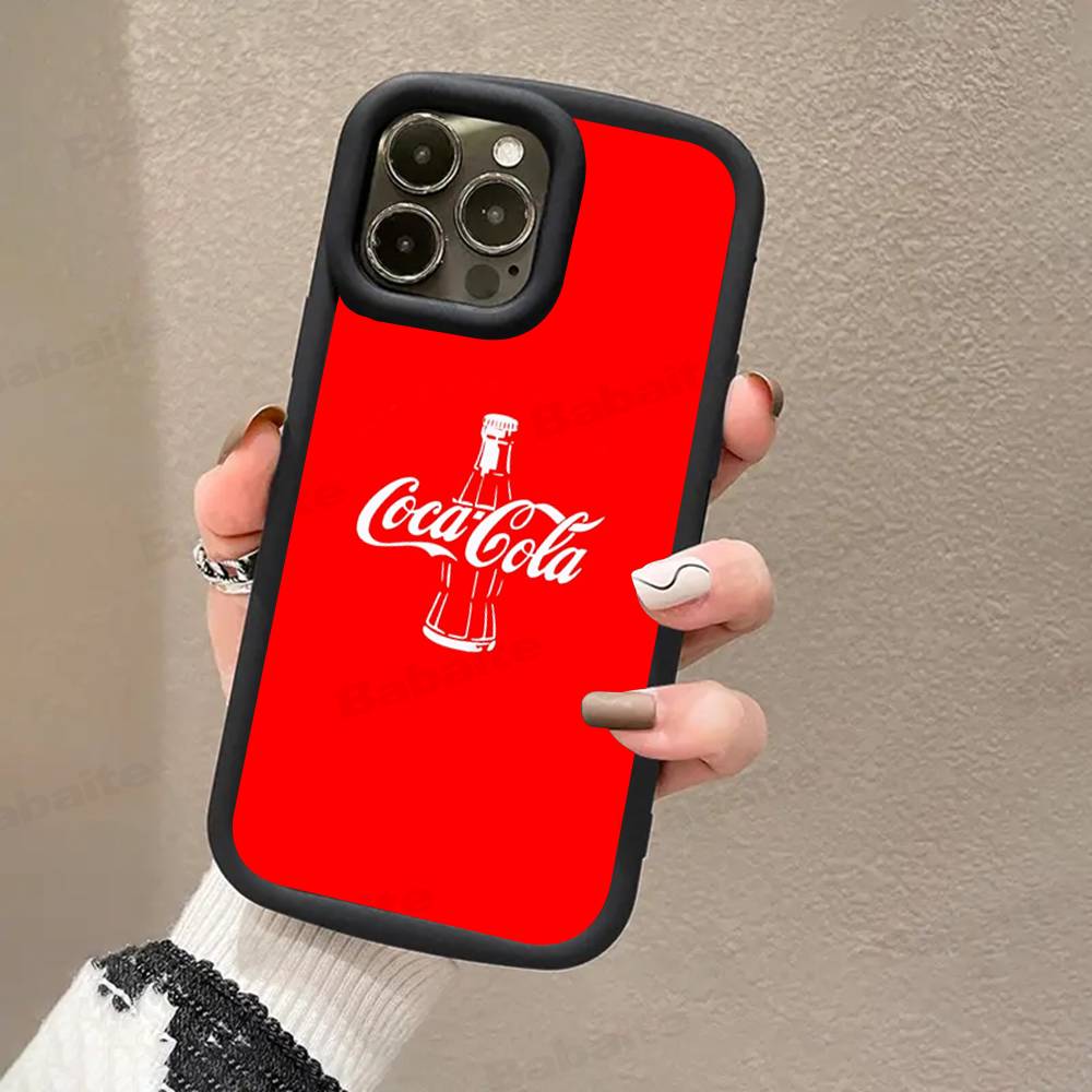 

C-COCA Logo C-COLAS Phone Case For iPhone 17 16 15 14 13 12 11 Air Plus Pro Max Soft Back Cover iPhone 16 plus