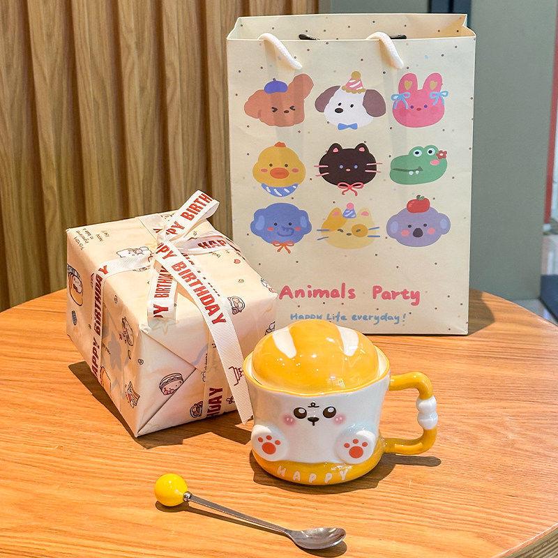 Cute Bread Ceramic Mug: Practical Souvenir for Boys & Girls with Creative Gift Box
