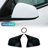For Tesla Model Y 2019-2025 Rear View Door Wing Side Mirror Cover Caps Shell Case Rearview Cap Exterior Accessories Carbon Fiber
