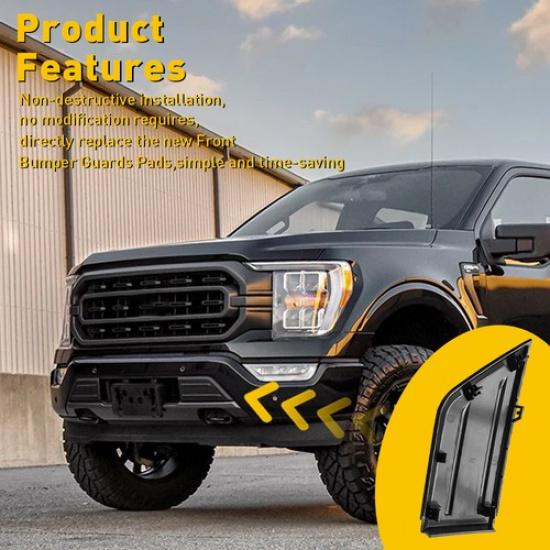 Front Corner Bumper Cover Panel Trim Replacement Black Fit Ford - F150