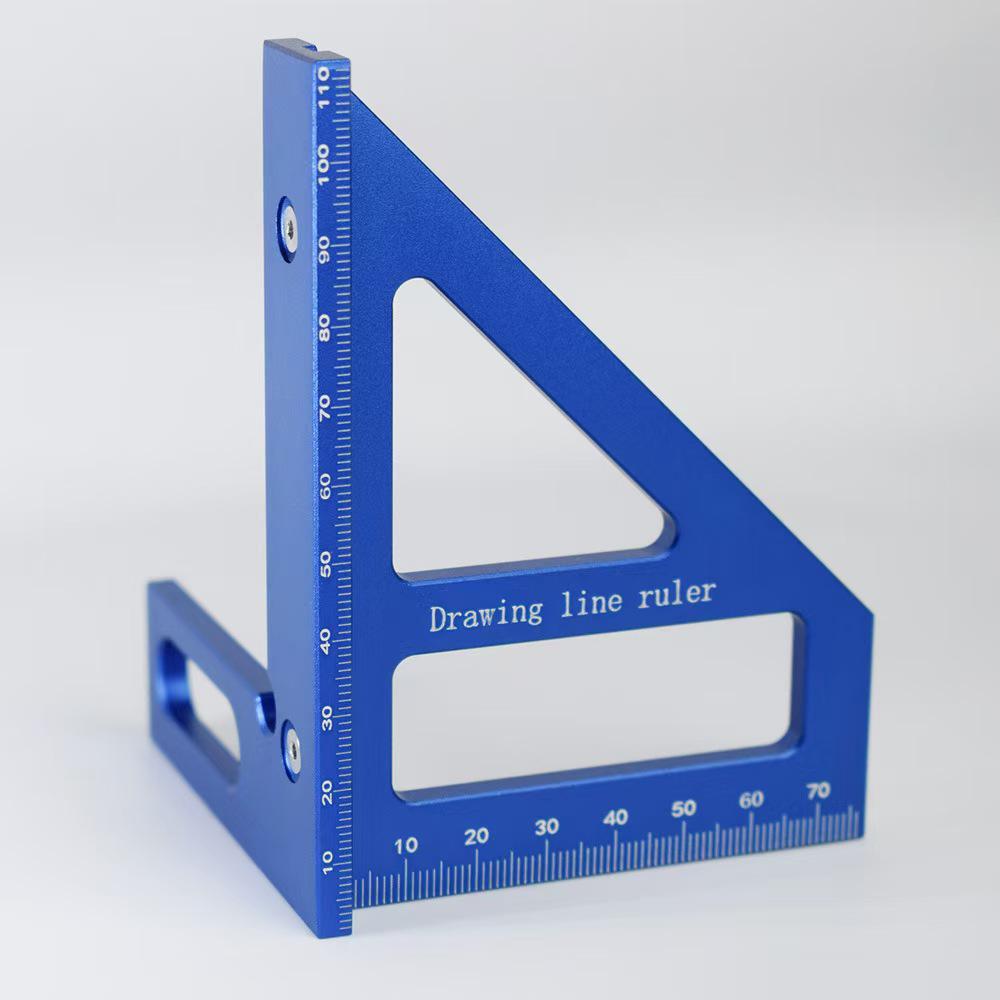 Aluminum Alloy Triangle Ruler with Angle Finder and Scriber