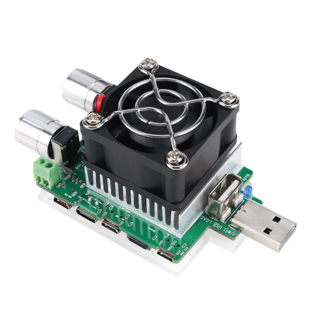 DROK DC 3-21V Load Battery Tester, 35W 3A Portable USB Monitor, Intelligent Constant Current Discharge Resistor, Power Resistor Kit