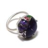 Copper Purple Turquoise Gemstone 925 Sterling Silver Jewelry Ring Size Adj. GK-6032
