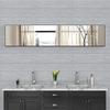 SmartEasy Standing Door Mirror with Aluminum Alloy Stylish Design Mirror, Full-Length Mirror, Wall-Mounted Frame, (Black, 16535CM)
