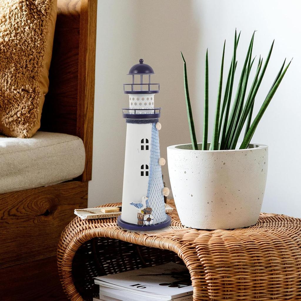 Vintage Decor Style Lantern Furniture Led Parties Holder Holders Home Nautical Shape Candle for Decorative Iron Decorations Mediterranean Desktop