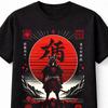 Samurai Warrior Japanese Ronin Red Sun Kanji Art Unisex TShirt