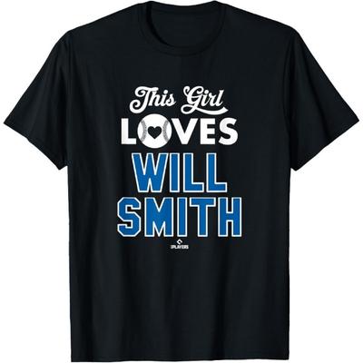 This Girl Loves Will Smith Los Angeles Baseball MLBPA T-Shirt