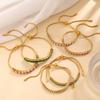 Stacked versatile gold drawstring bracelet exquisite shining adjustable diamond-encrusted jewelry