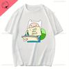 Fashionable Cotton T Shirt Adventure Time Cartoon Printing Shirt for Men Summer Street Wear New Trend Casual Unisex Clothes Tops