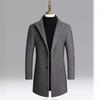 Autumn and winter men's woolen coat medium and long trench coat with cotton and thickened men's coat