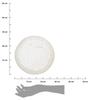White Dinner Plate with Brown Edge 27.8 Cm