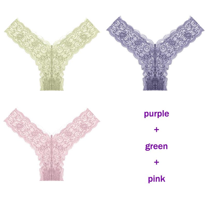 CINOON 3 Teile/los frauen höschen Transparent Low-Taille Unterhose Aushöhlen Tanga Weibliche Nahtlose G-String Sexy Unterwäsche Spitze Dessous panty