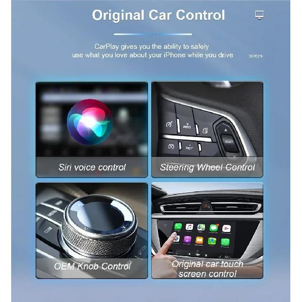Wired To Wireless Carplay Android Auto 2in1 Wireless Adapter Carplay Wireless Adapter for OEM Car Stereo with USB Plug and Play