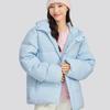 Skechers Windproof Waterproof Oil-Resistant Teflon Three-Proof Warm Duck Down Hooded Jacket Unisex Jacket Sky-Light-Blue L324U154-0400