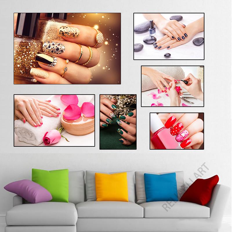Modern Beauty Fashion Nail Art Beauty Salon Canvas Painting Unframed Posters And Print Wall Pictures For Living Room Decor