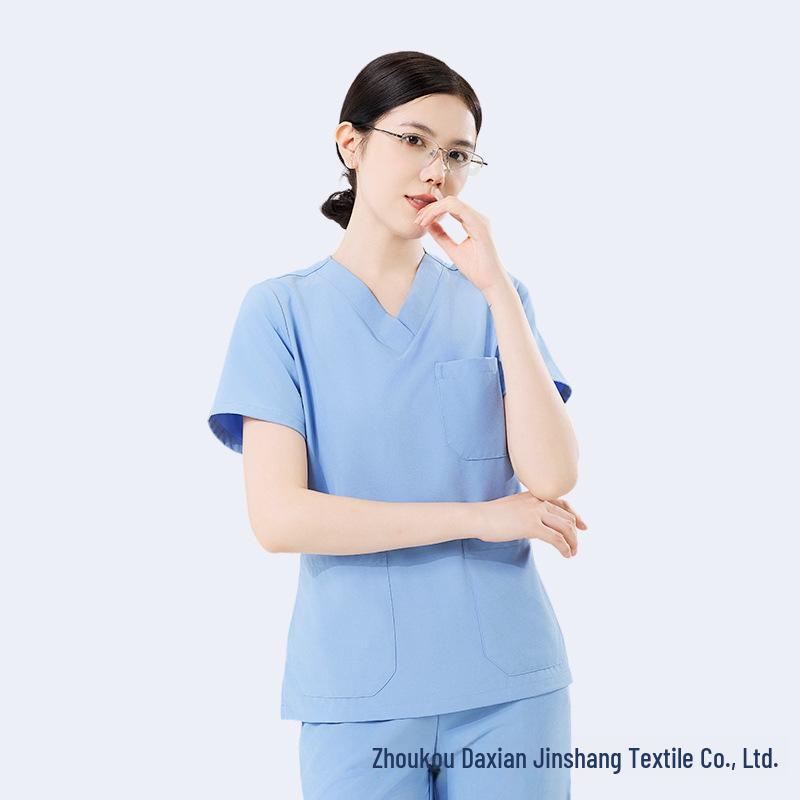 

Женский хирургический халат Tanhe высшего качества, удобный хлопок с множеством карманов, медицинская спецодежда унисекс Women s M