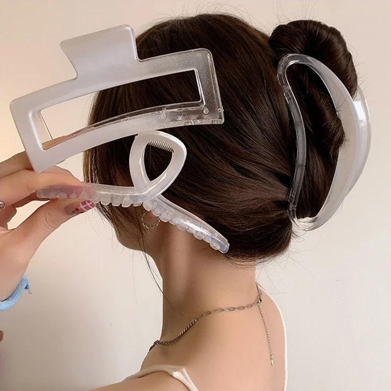 Black And White Gradient Hair Clip Ink Style Hairpin Chinese Style Elegant Temperament Women Hair Clamp Fashion Hair Accessories
