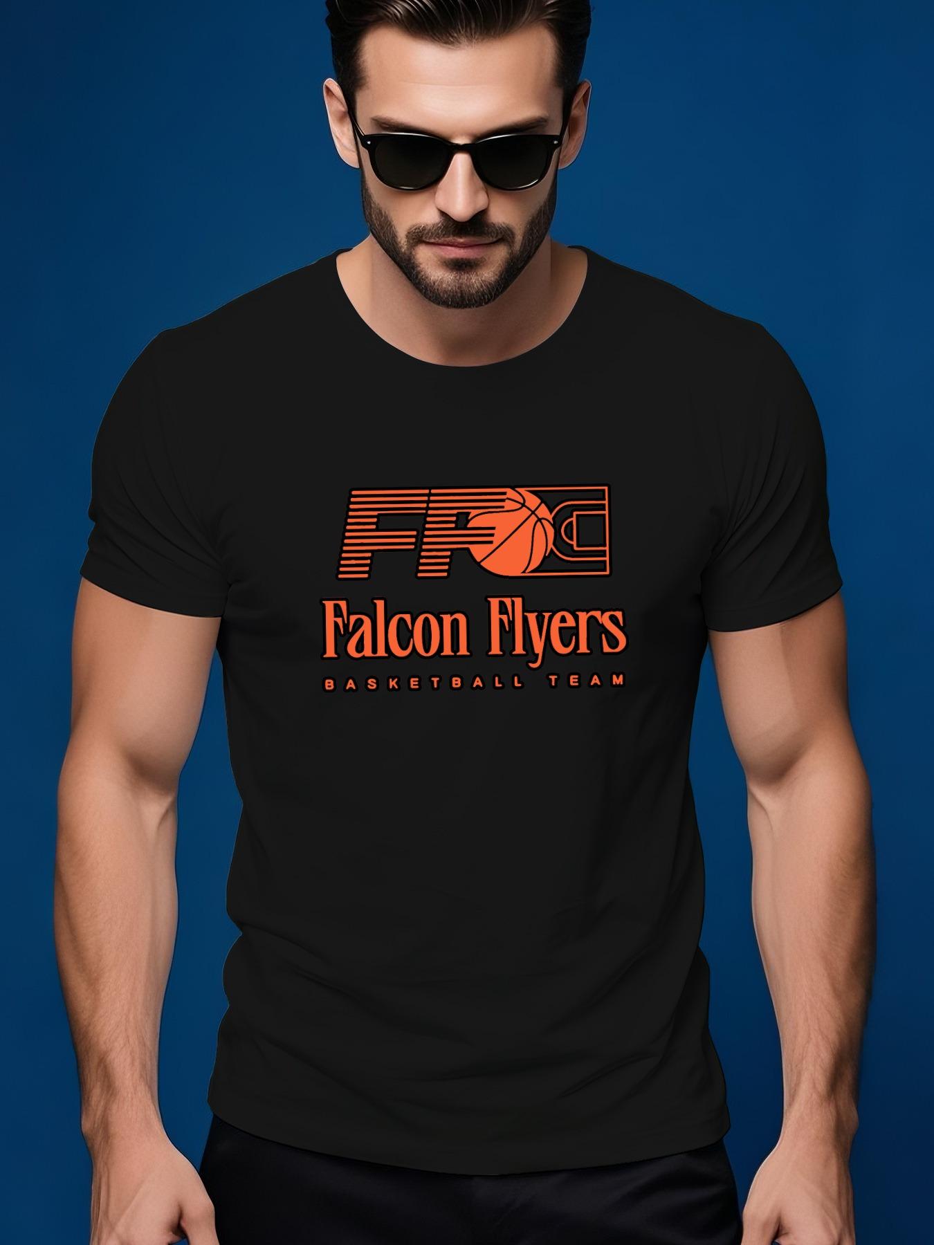 FALCON FLYERS Trendy Streetwear Summer Casual Crew Neck S... S