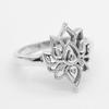 Handmade Silver Lotus Ring 925 Sterling Silver Unisex Jewelry For Christmas Gift