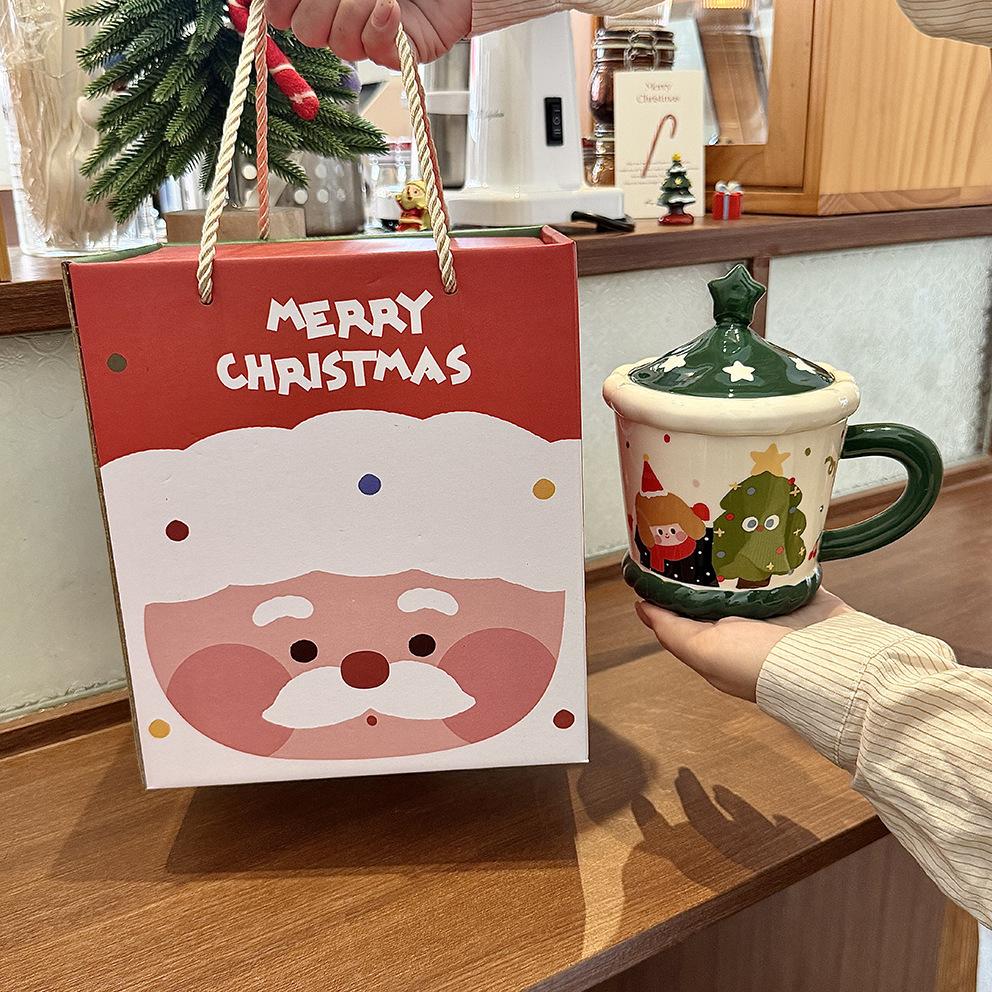 Christmas gift mug ceramic high-value Christmas cup gift box for girls with gifts Christmas Eve
