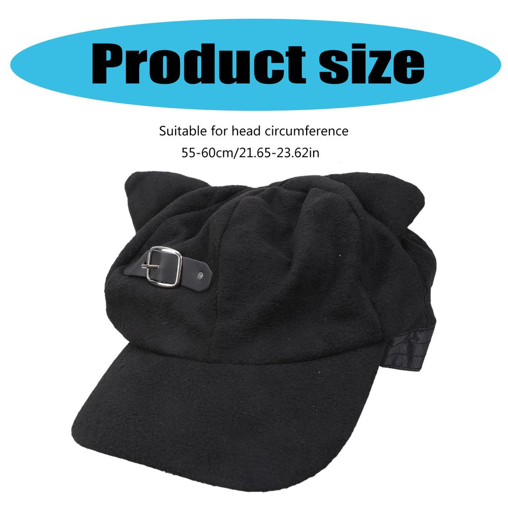 Vintage Anime Beret Hat for Girls Street Hiphop Dancing Hat for Casual Cosplay Costume Cap Painters Hat with Cats Ear