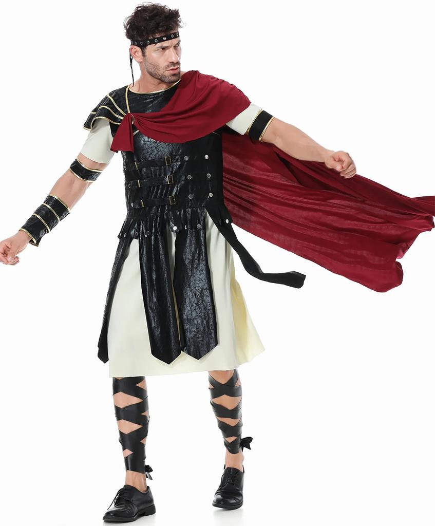 Ancient Roman Spartan Warrior Gladiator Cosplay Uniform for Women & Men Knight Xena Princess Caesar Stage Show Halloween Costume